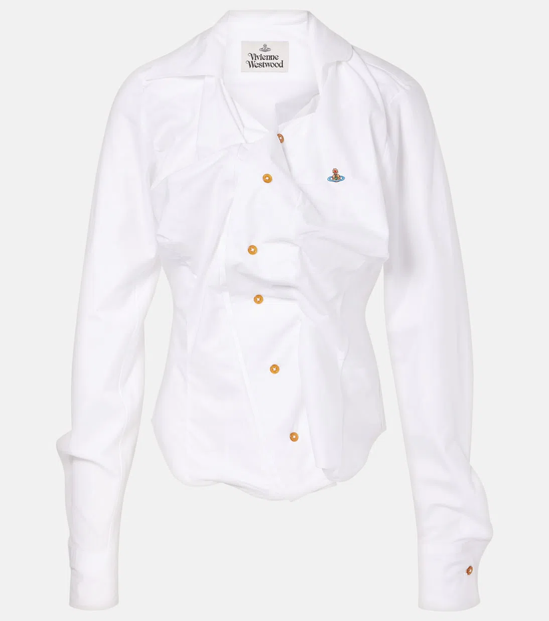 VIVIENNE WESTWOOD Button Closure White Cotton Shirt
