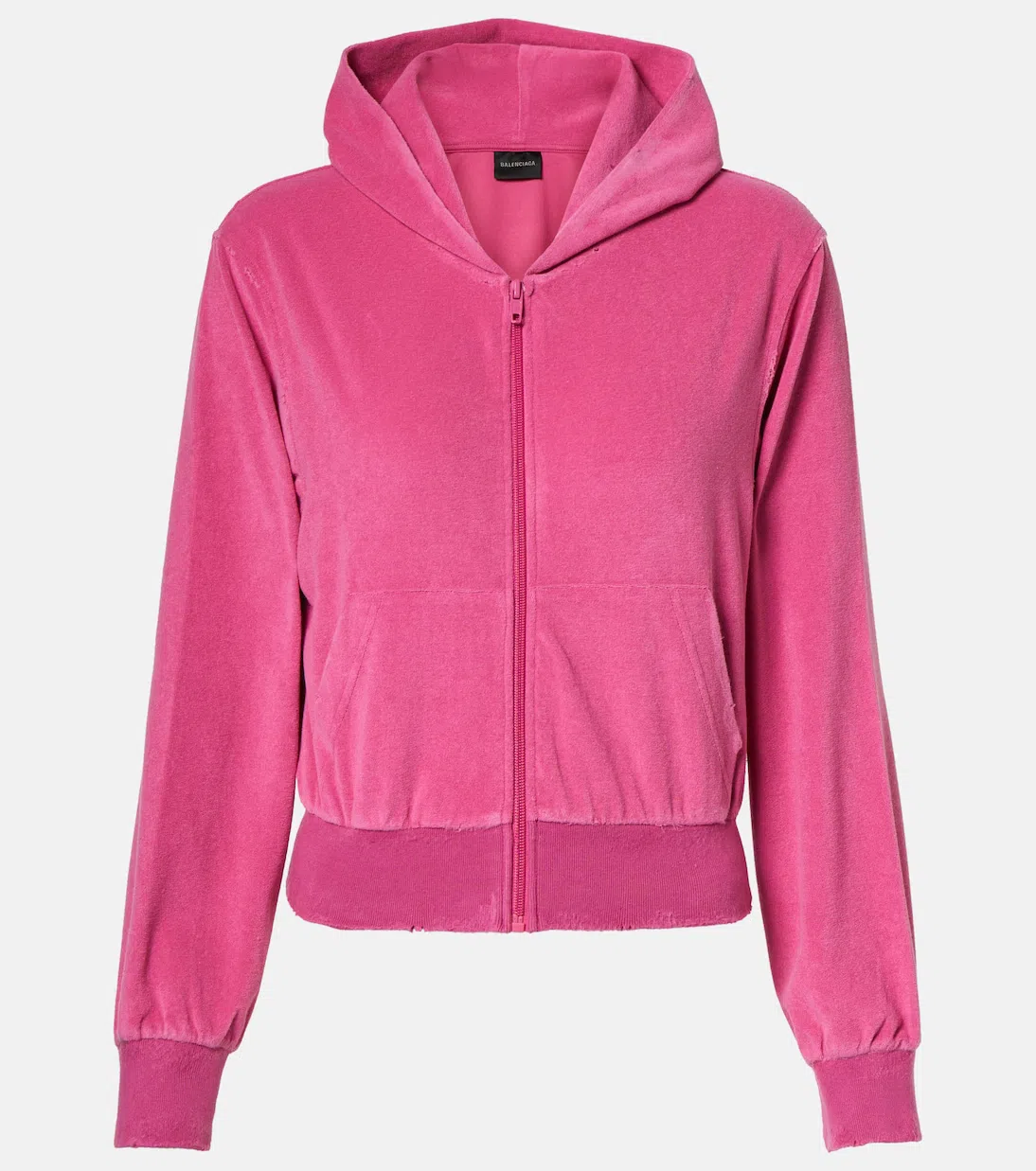 BALENCIAGA Small Fit Zip-up Hoodie In Pink