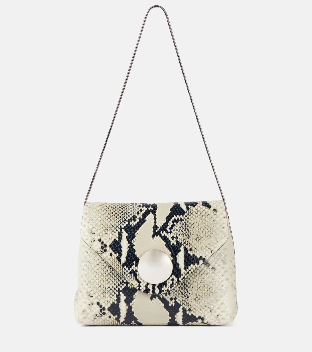 KHAITE Bobbi Python Embossed Leather Bag In Natural