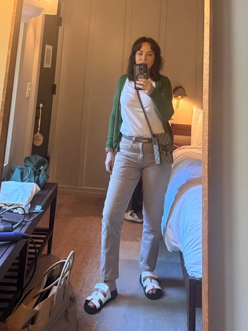 KHAITE Bambi Suede Belt In Neutrals