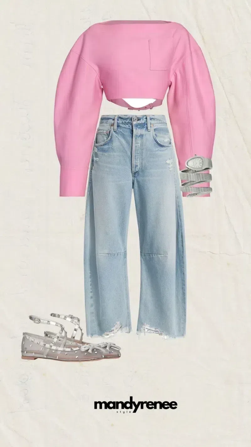 CITIZEN OF HUMANITY Horseshoe Distressed High-rise Wide-leg Jeans In Savahn Light Indigo