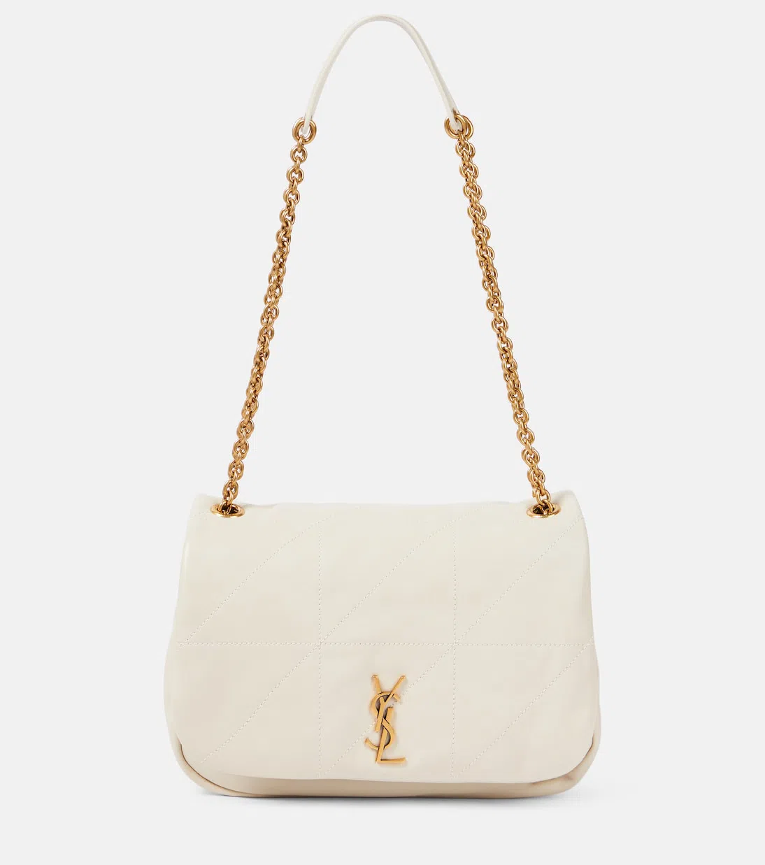 SAINT LAURENT Lace-trimmed Silk Minidress In Naturel