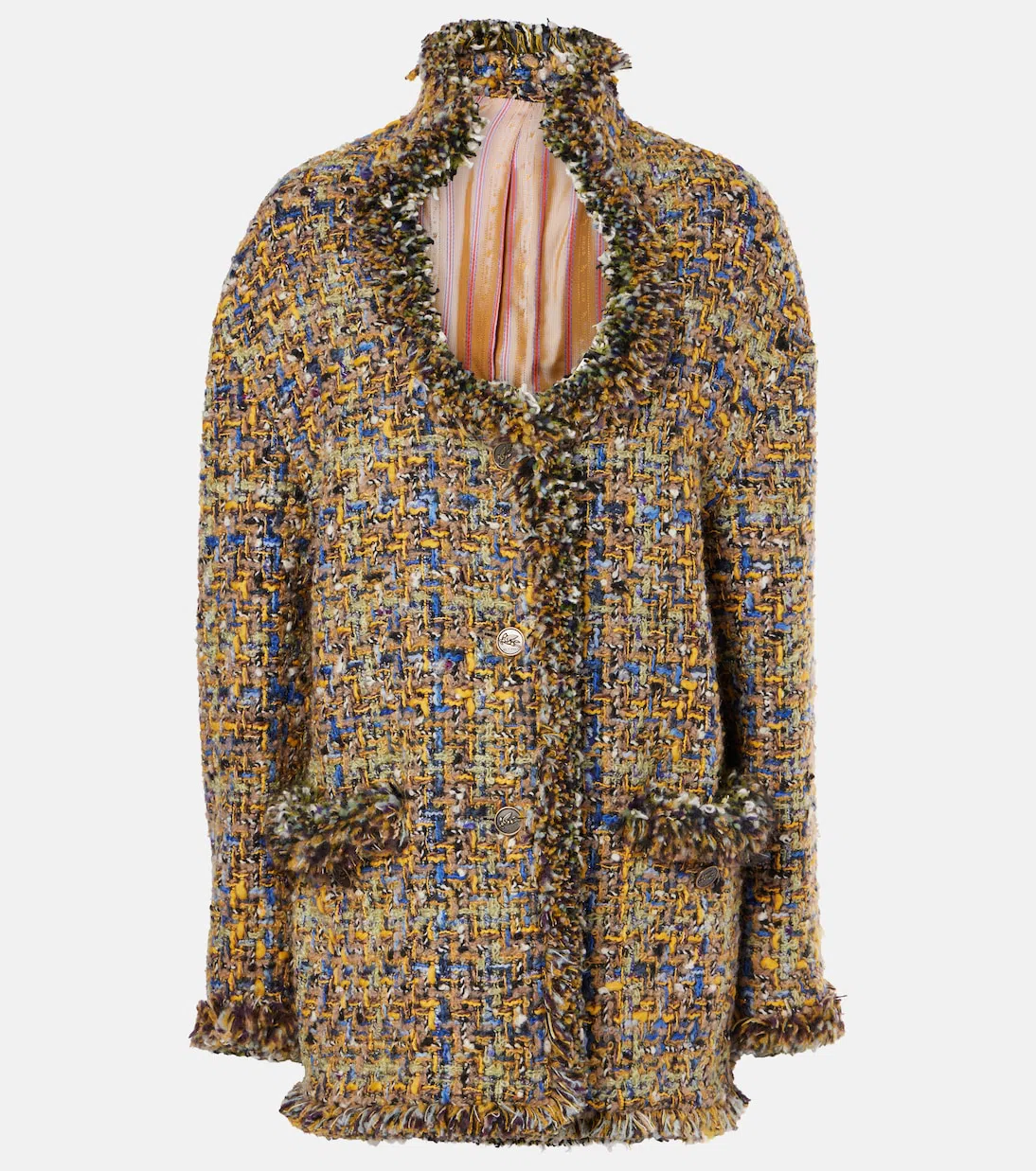 ETRO Paisley-print Silk Shirt In Navy