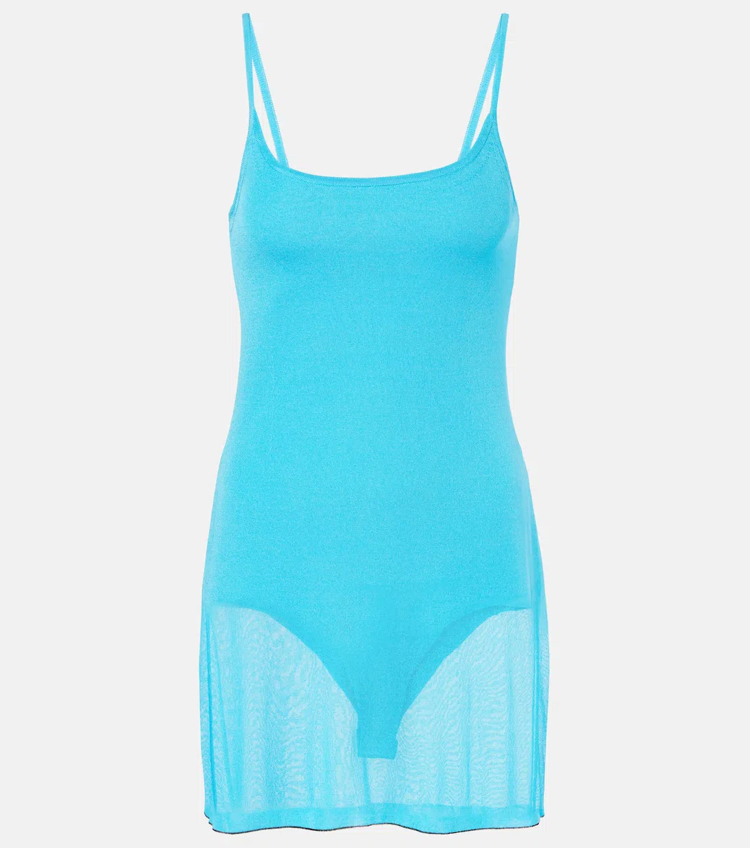 JACQUEMUS The Roupao Knit Dress In Blue