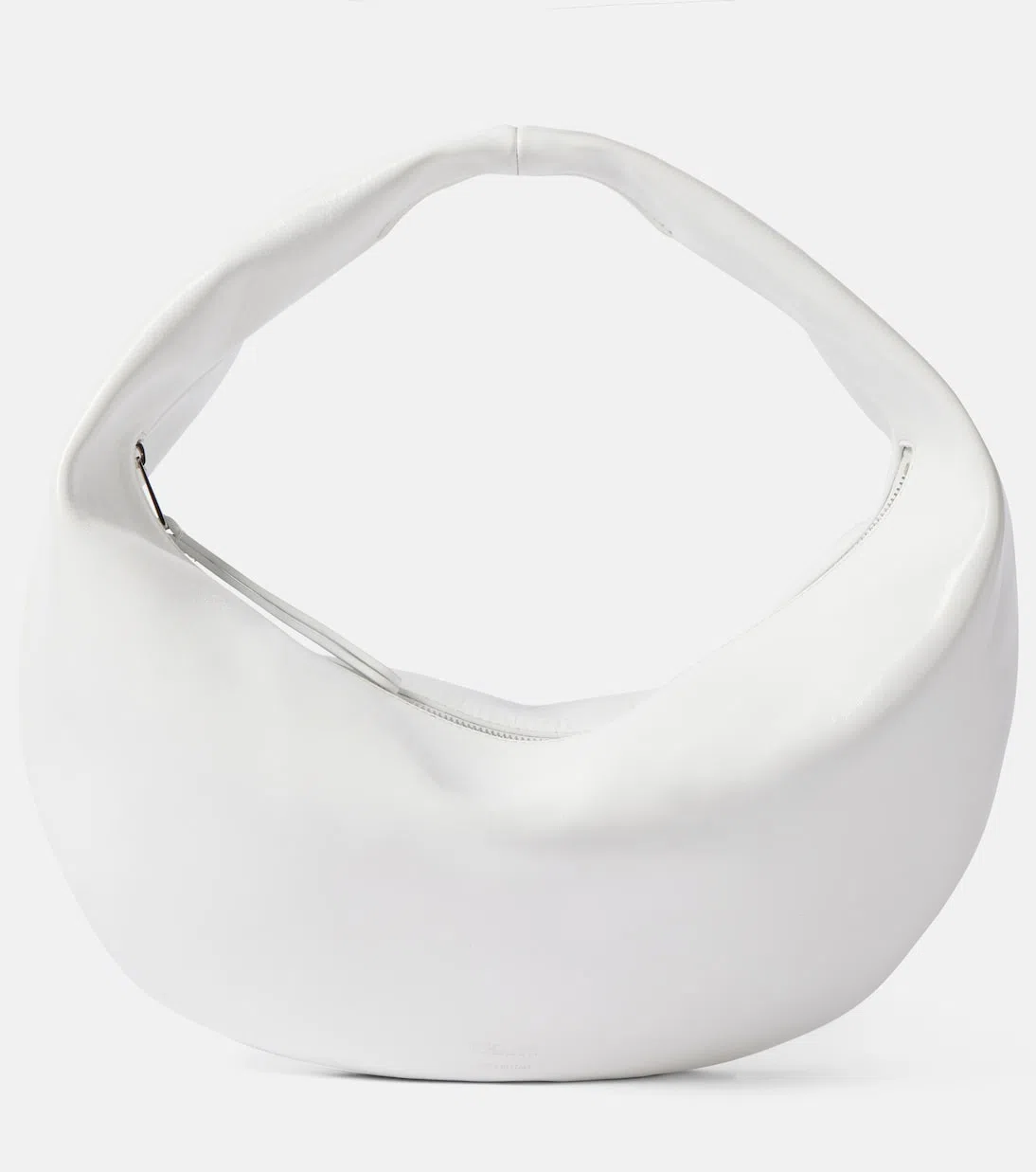 KHAITE Olivia Patent Leather Shoulder Bag In White