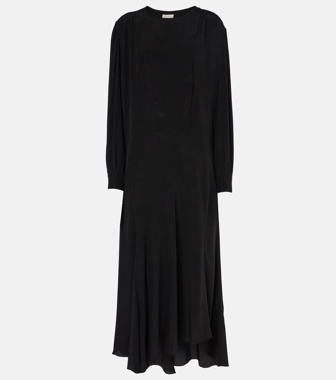 ISABEL MARANT Hanane Ruffled Silk Maxi Dress In Black