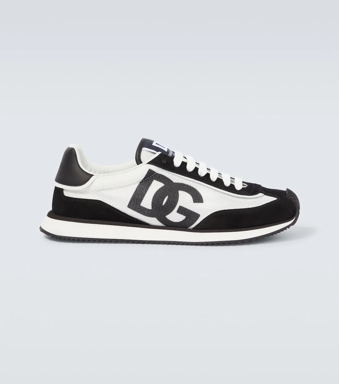 DOLCE & GABBANA Suede And Mesh Dg Cushion Sneakers In Black