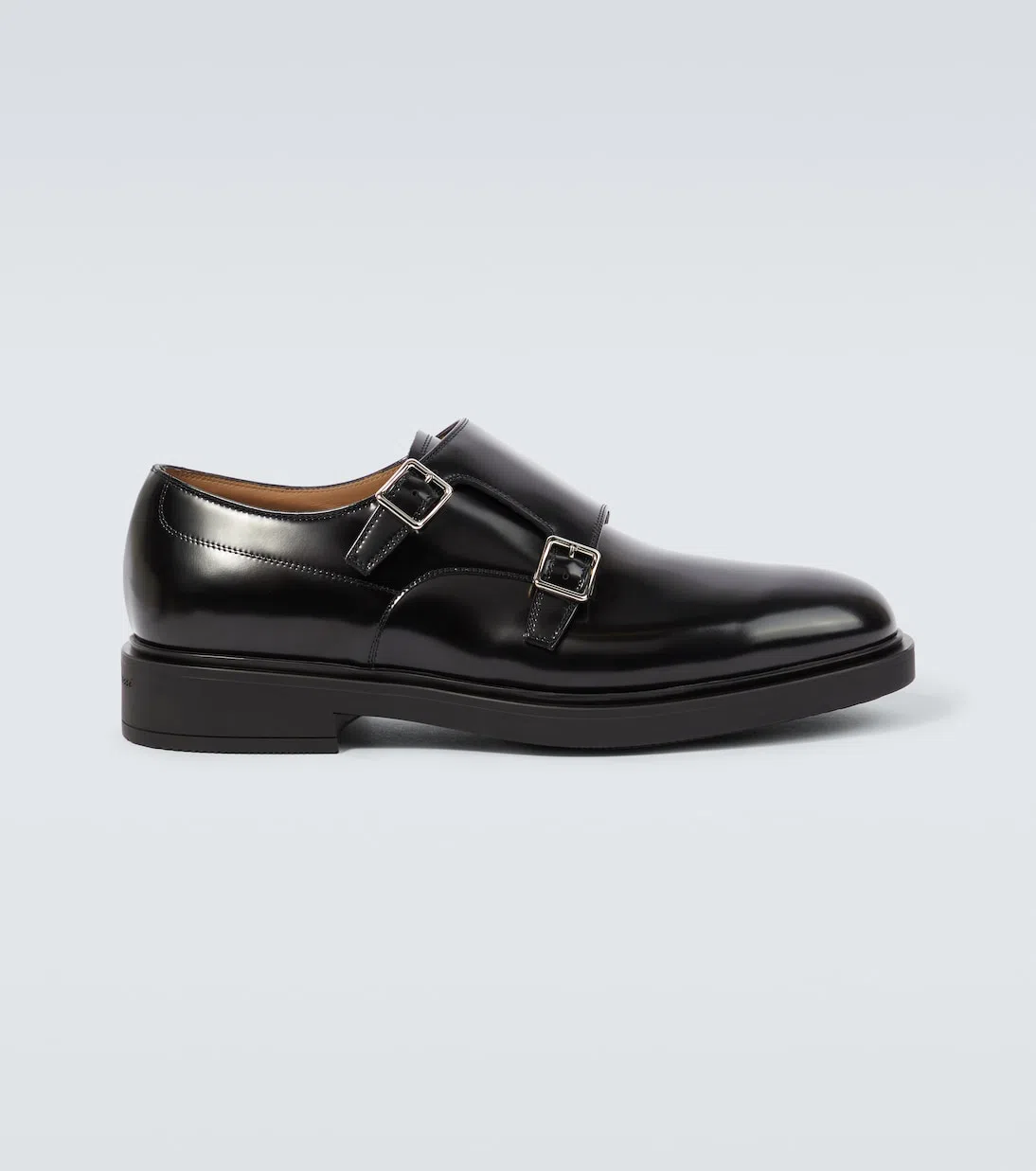 GIANVITO ROSSI Scott Leather Double Monk-strap Shoes In Black
