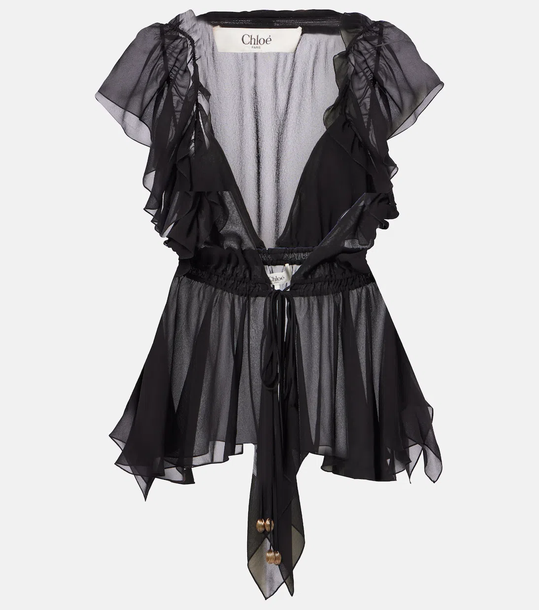 CHLOÉ Chloe Jeannette Leather Wedge Clog In Black