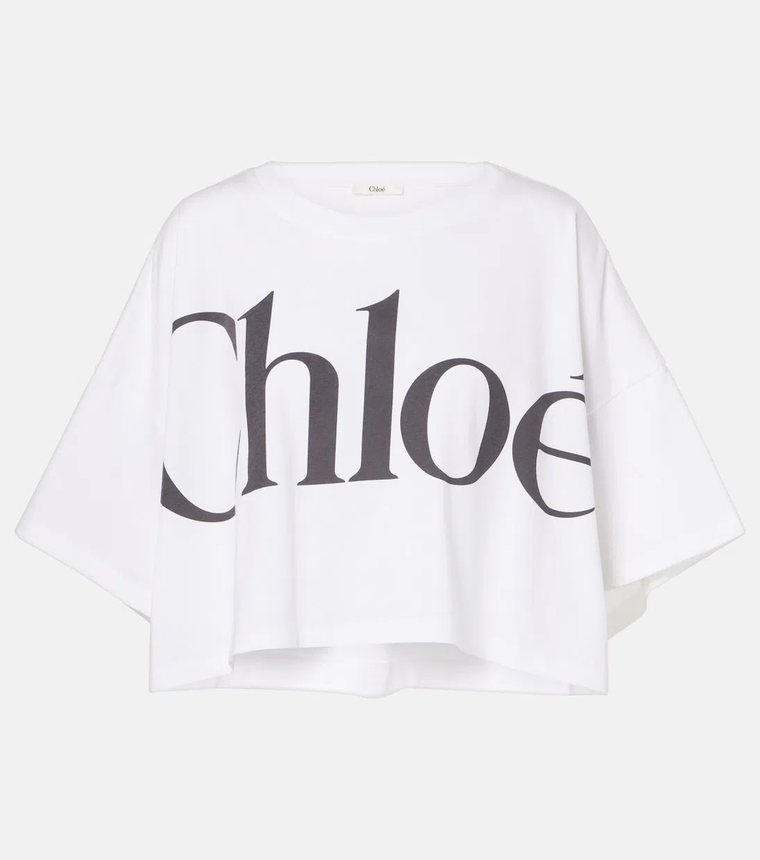 CHLOÉ Oversize Cotton T-shirt In White