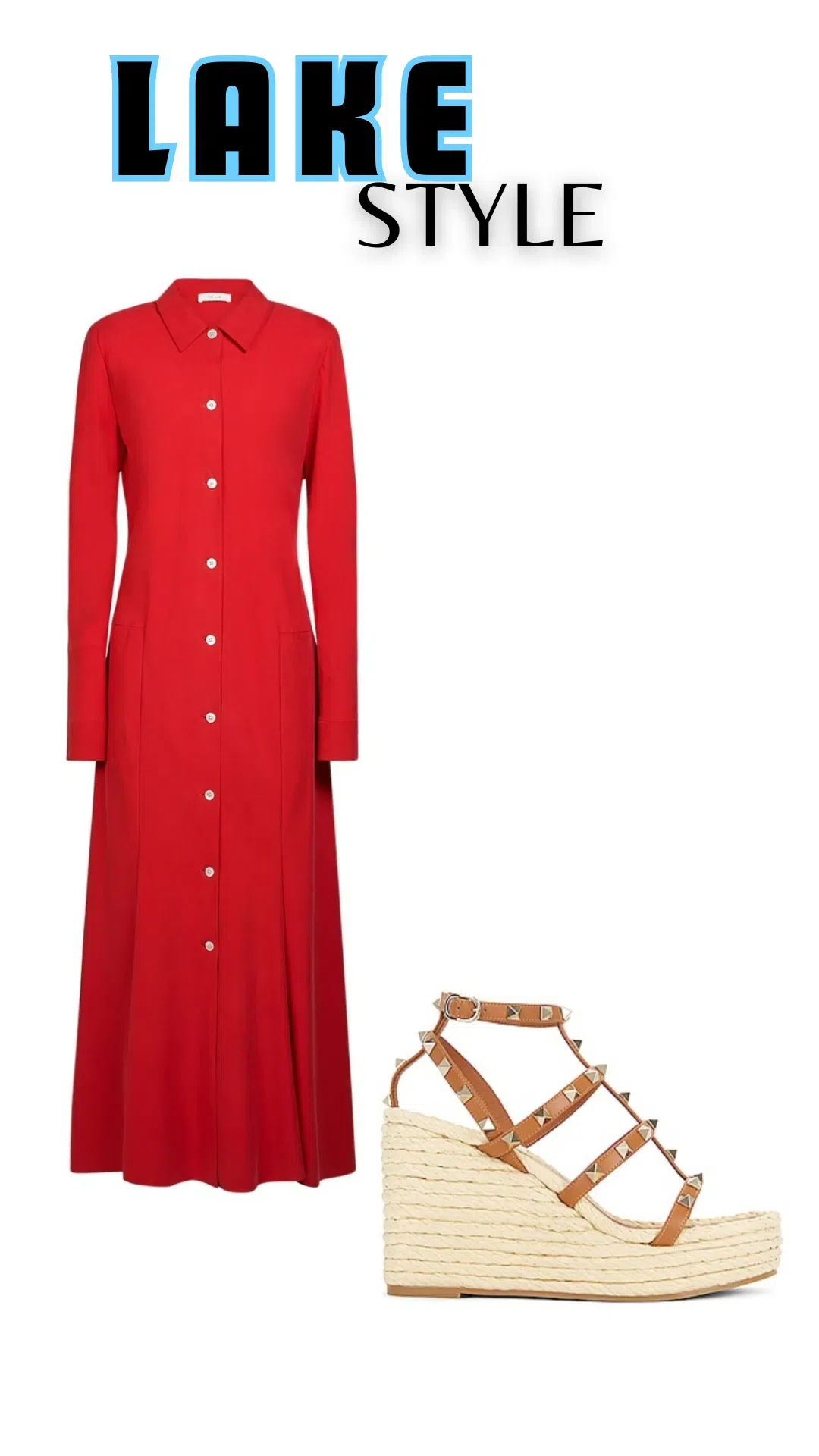 THE ROW Myra Maxi Silk Shirt Dress In Red