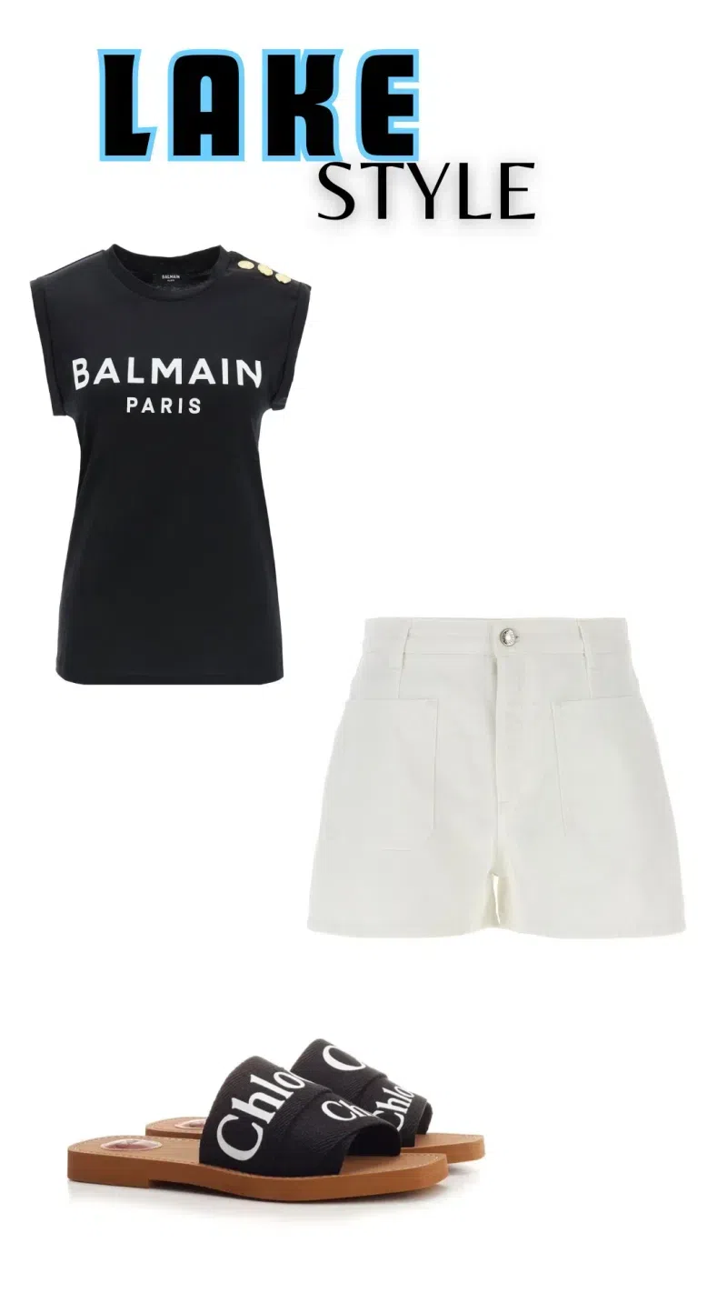 CHLOÉ Chloe Women Black Linen Woody Slippers In Multi