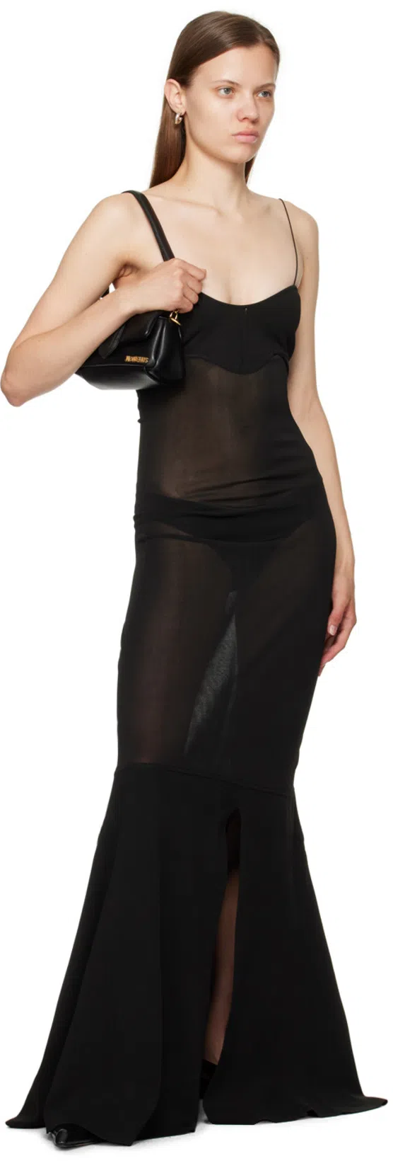 JACQUEMUS Black Les Sculptures 'la Robe Fino' Maxi Dress