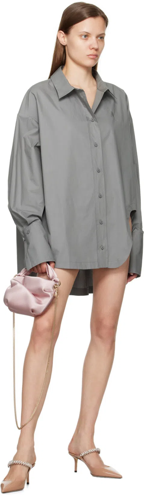 JIMMY CHOO Pink Patent Leather Pumps With Crystal Strap