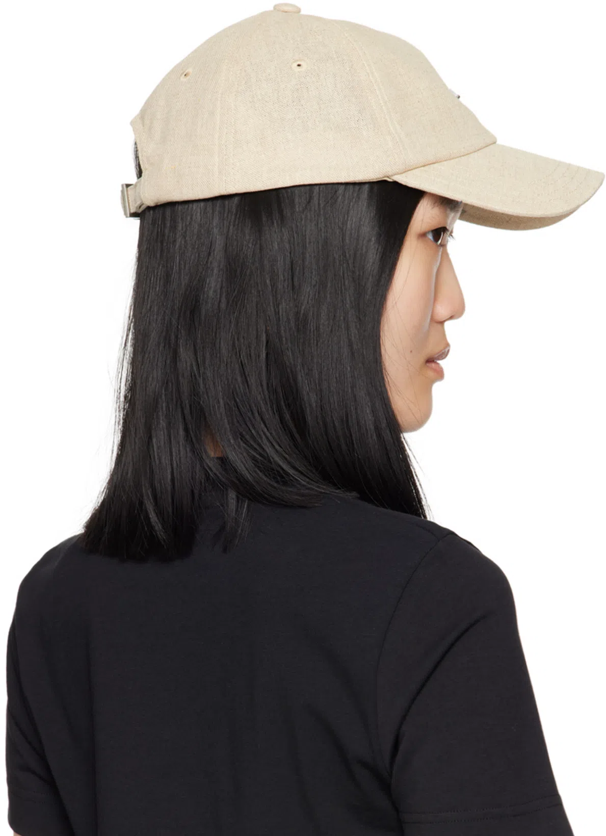 JACQUEMUS 'le T-shirt Gros Grain' Black Crewneck T-shirt With Logo Patch On The Front