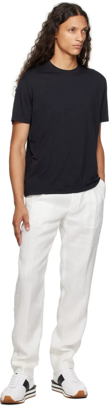 TOM FORD Cotton Modal T-shirt In Blue