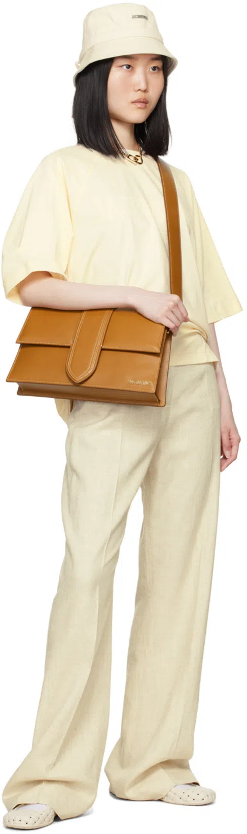 JACQUEMUS Beige Les Classiques 'le T-shirt Typo' T-shirt In 130 Light Beige