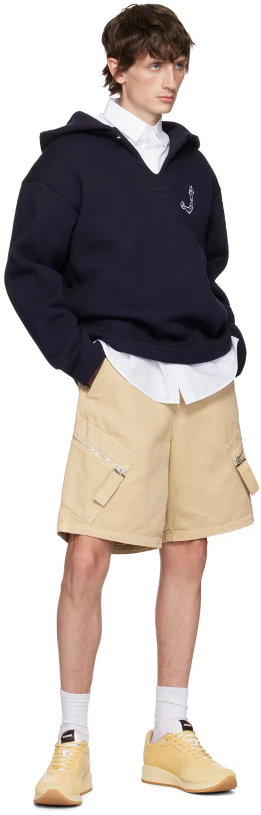 JACQUEMUS Marrone Shorts In Neutrals