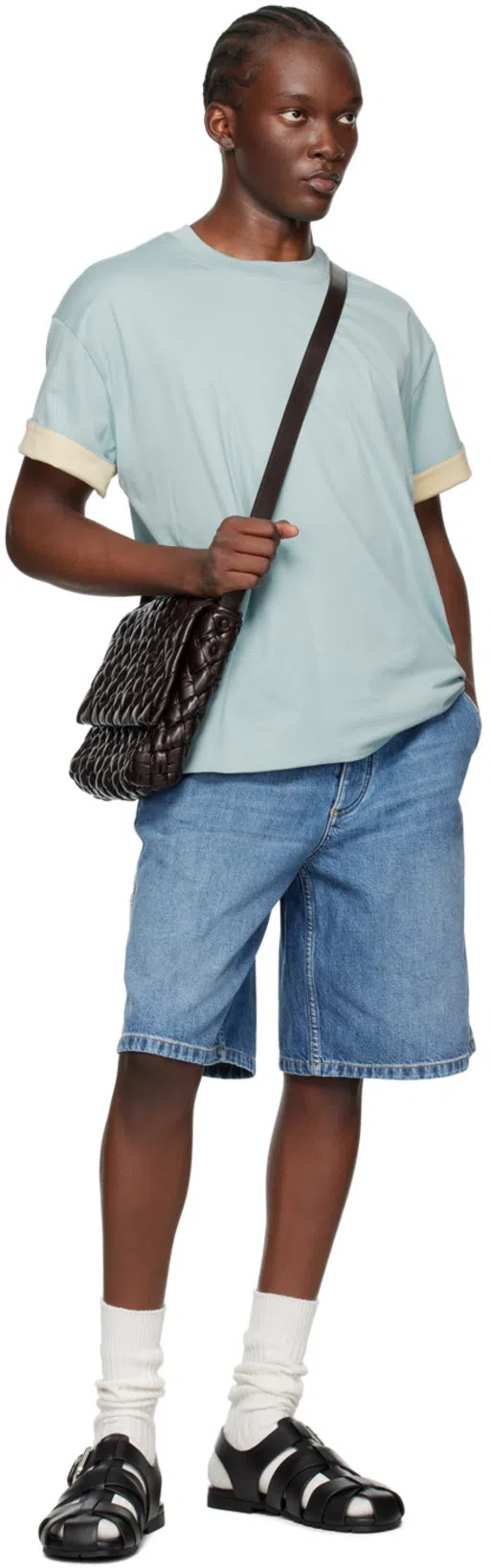 BOTTEGA VENETA Brown Rumple Messenger Bag In 2145-fondant-silver