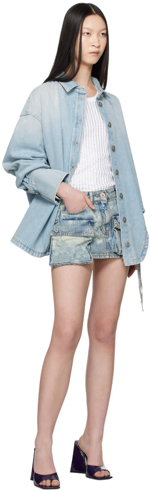 ATTICO Patent Leather Venus Mules With Statement Heel 9cm In Black