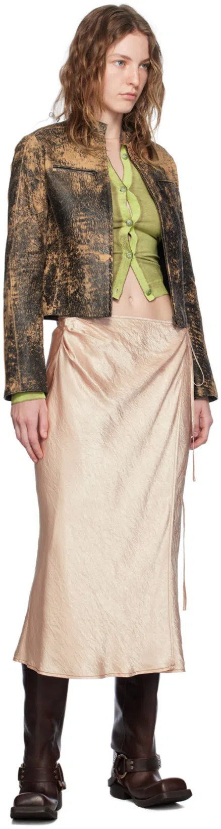 ACNE STUDIOS Leather Biker Jacket In Black