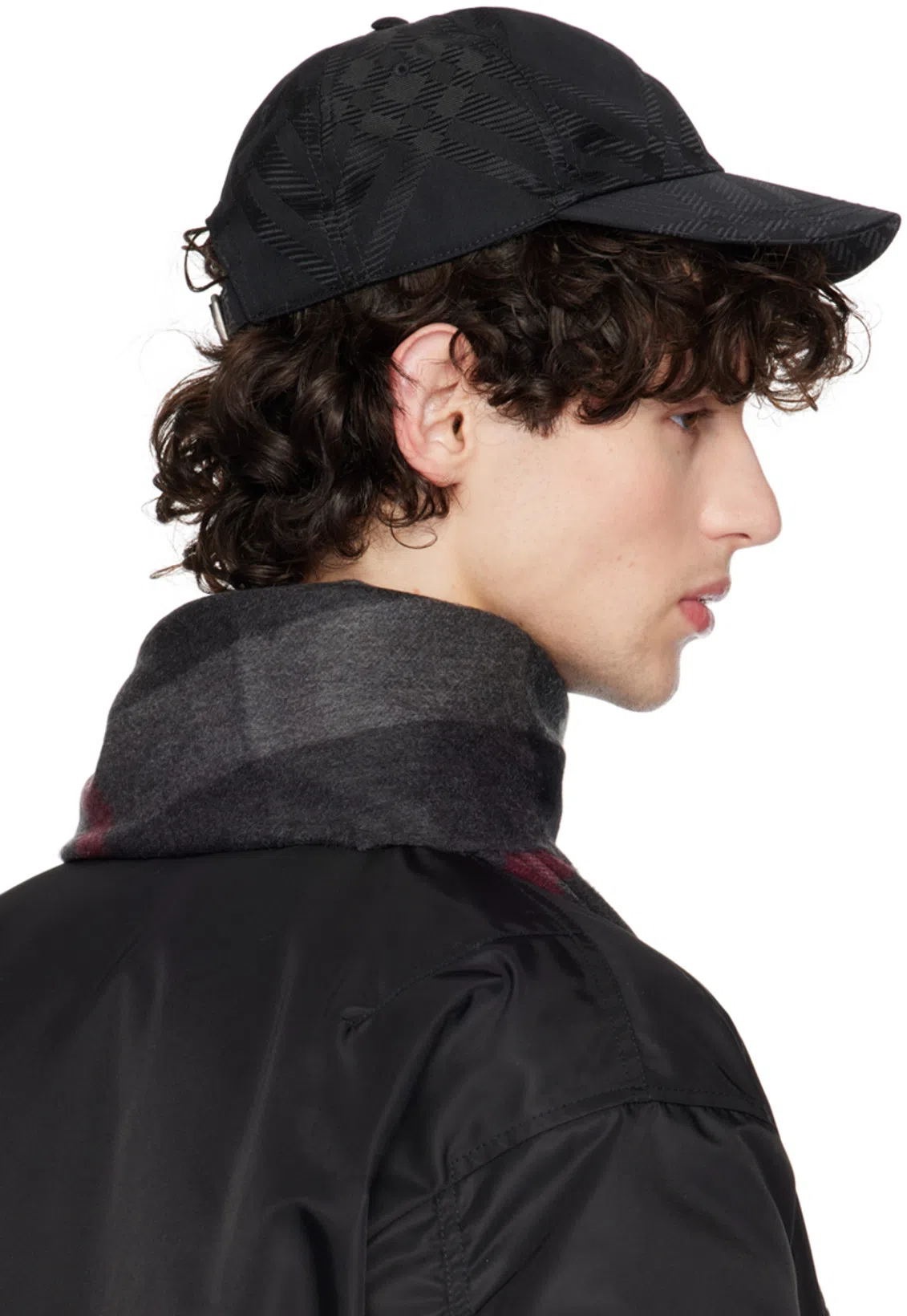 BURBERRY Slim Fit Check Collar Cotton Polo Shirt Clothing In Blue