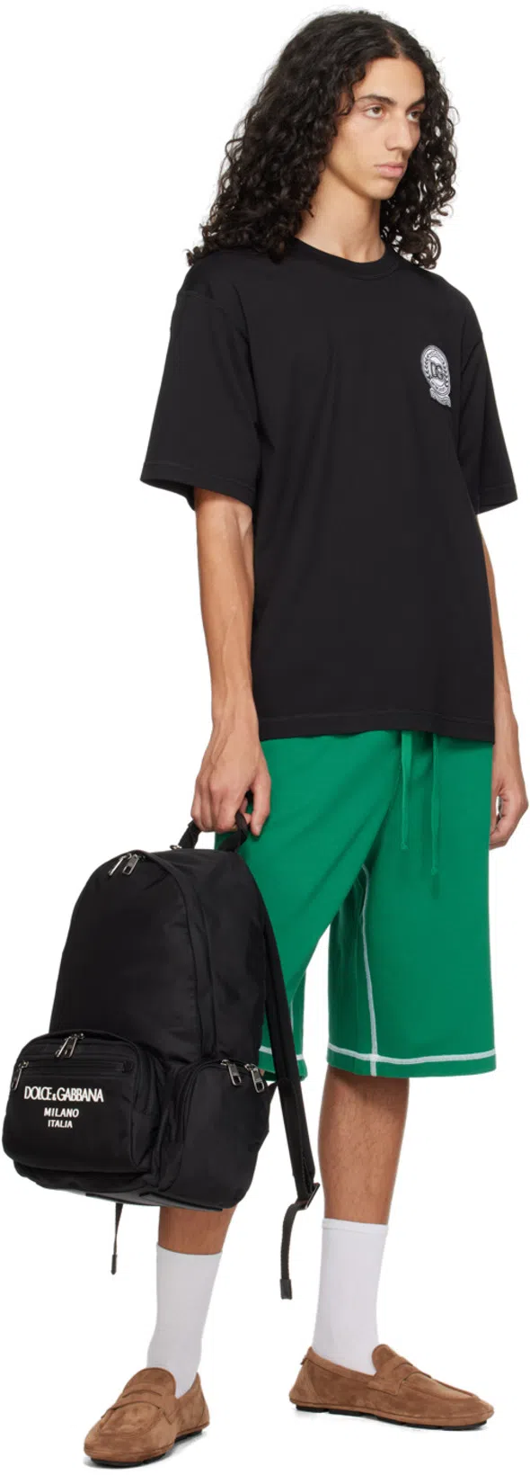 DOLCE & GABBANA Black Dg Logo T-shirt