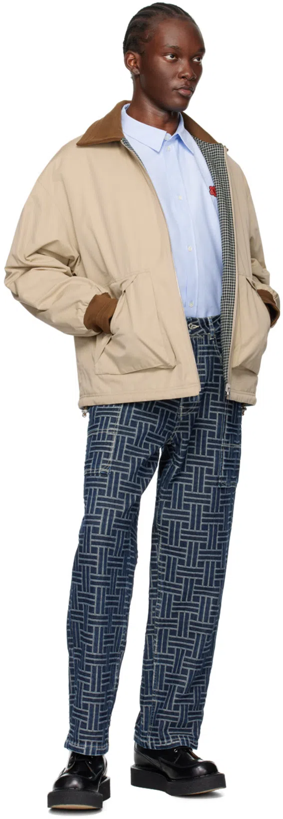 KENZO Reversible Padded Blous In Neutrals