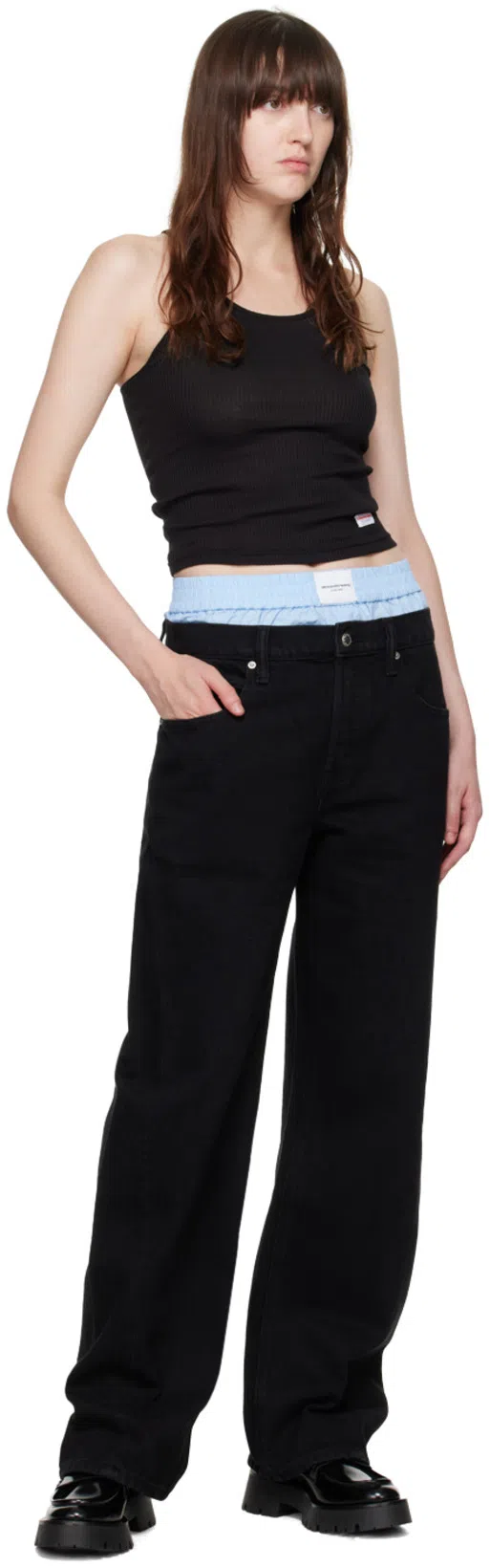 ALEXANDER WANG Mocassini Carter In Pelle With Medium Tacco In Black