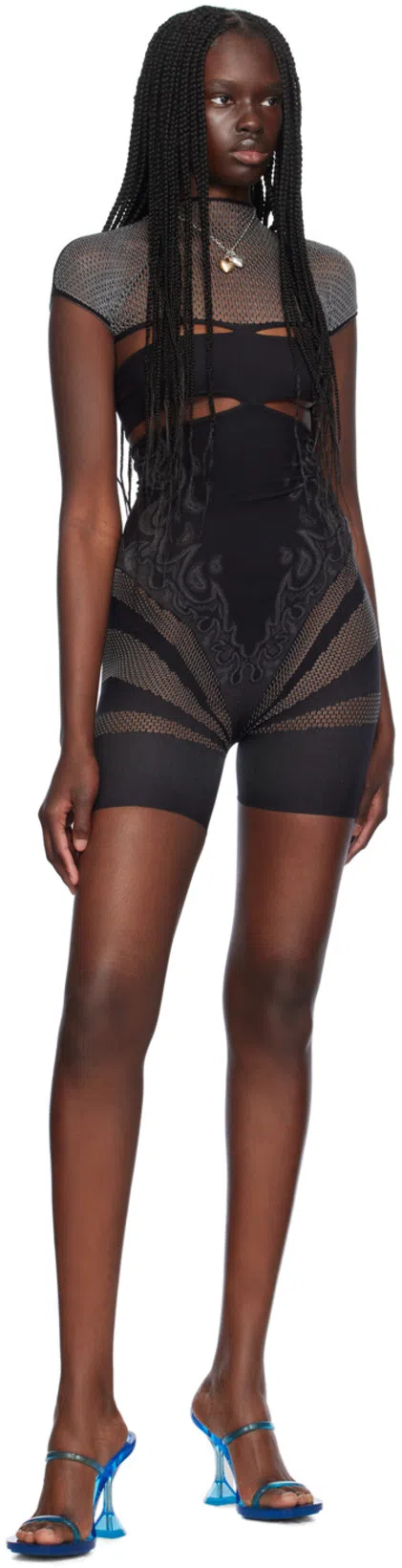 AMINA MUADDI Brito Slipper Open-toed Heels Sandals In Blue