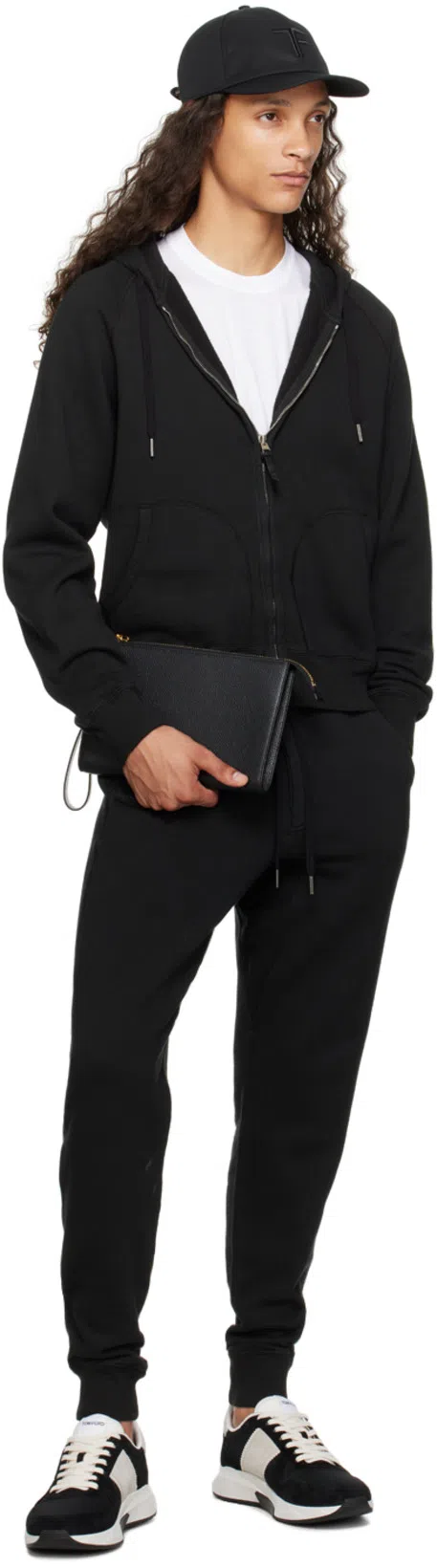 TOM FORD Mens White Crewneck Short-sleeve Cotton-blend Stretch-jersey T-shirt