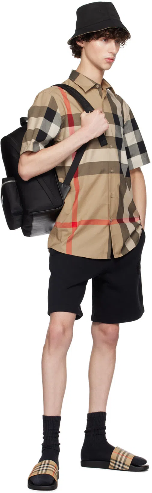 BURBERRY Men Cotton Shirt With Check Print In Multi