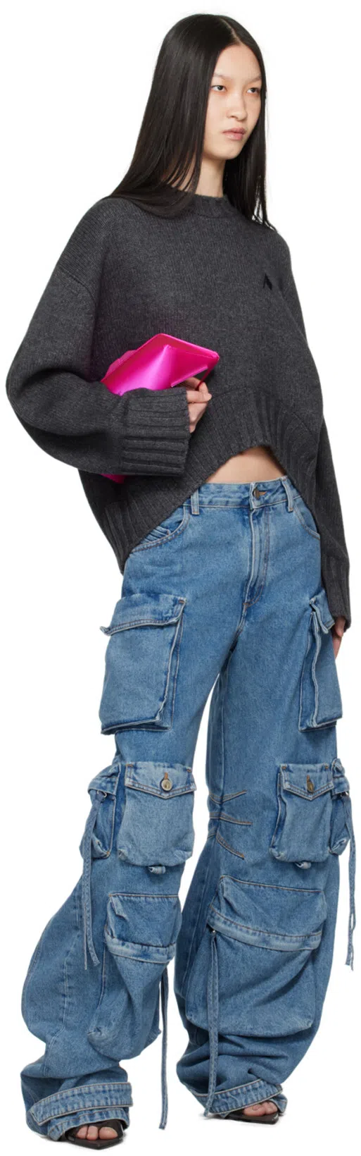 ATTICO Fern Cargo Jeans In Blue