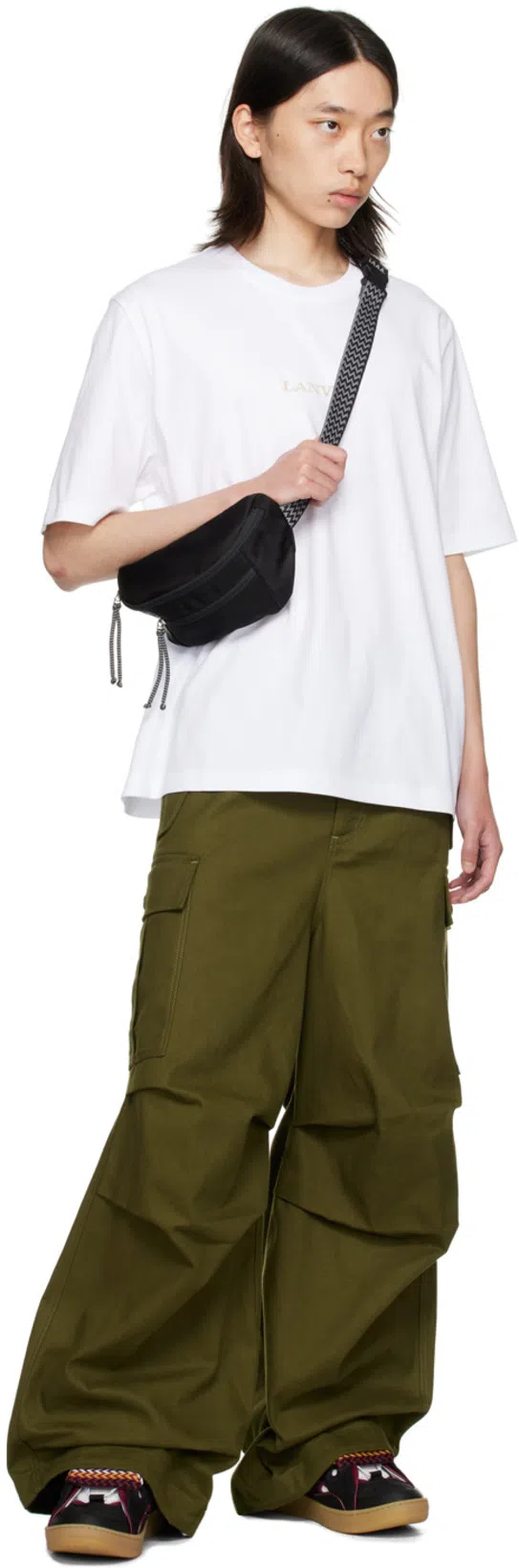 MARNI Wide-leg Cargo Pants In Green