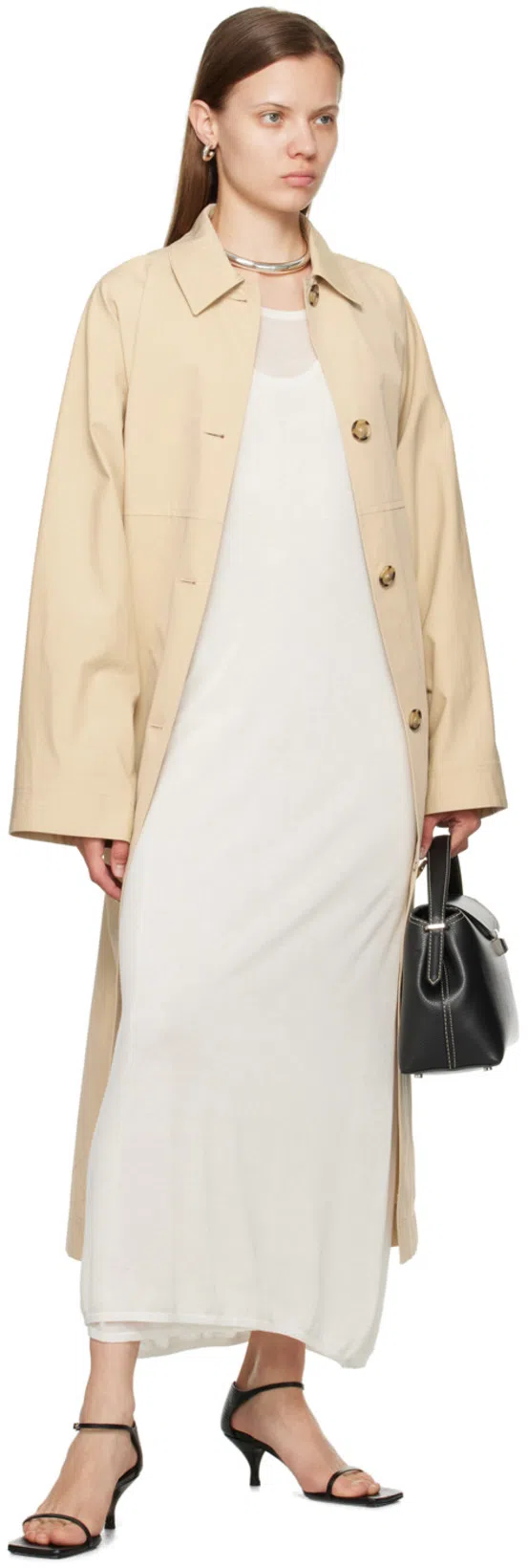 TOTÊME The Strappy Lizard-effect Leather Sandals In Black