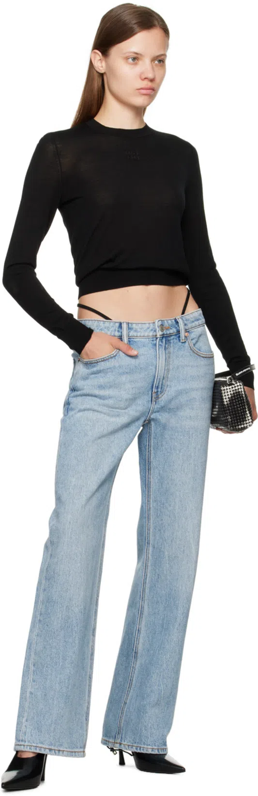 ALEXANDER WANG Heiress Flex Embellished Tote Bag In Black