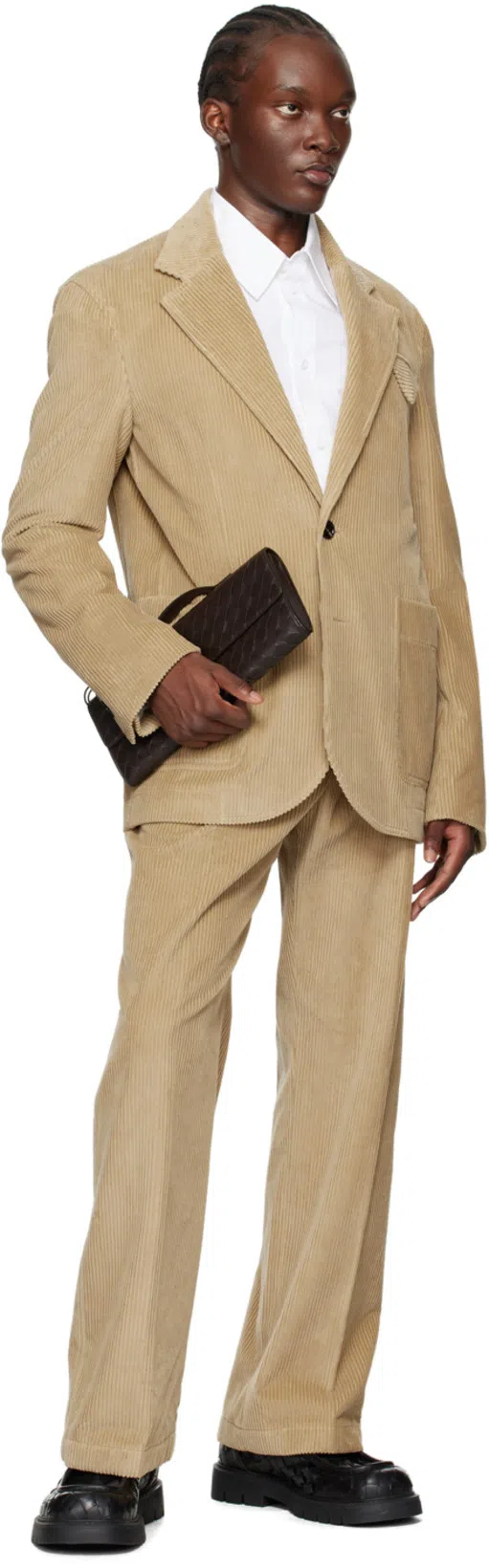 BOTTEGA VENETA Women Leather Andiamo Clutch With Intrecciato Motif In Black