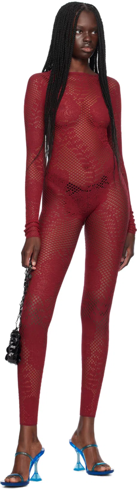 AMINA MUADDI Brito Slipper Open-toed Heels Sandals In Blue