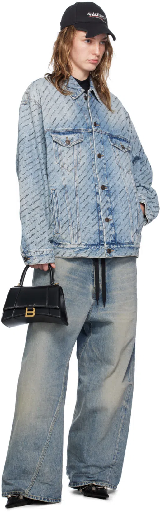 BALENCIAGA Brushed Leather Cagole Boots With Studs And Zips 10cm In Black