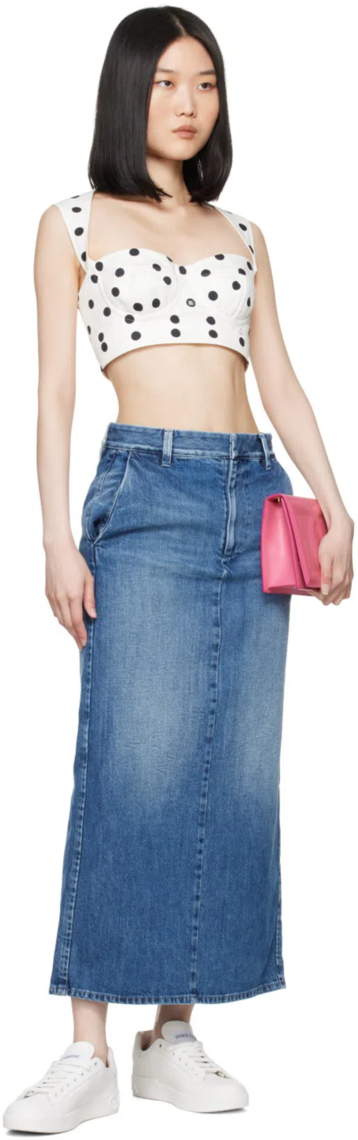 DOLCE & GABBANA Portofino Low-top Leather Sneakers With Lateral Monogram In Neutral