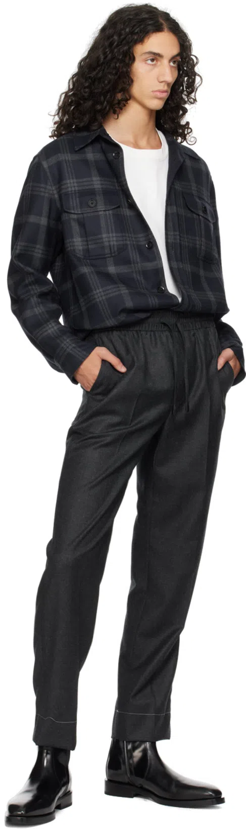 FERRAGAMO Squared Toe Ankle Boot In Nero