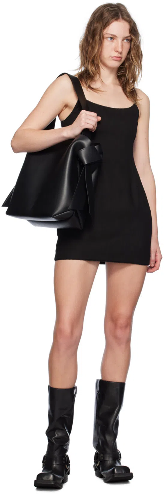 ACNE STUDIOS Buckle-strap Mini Dress In Black