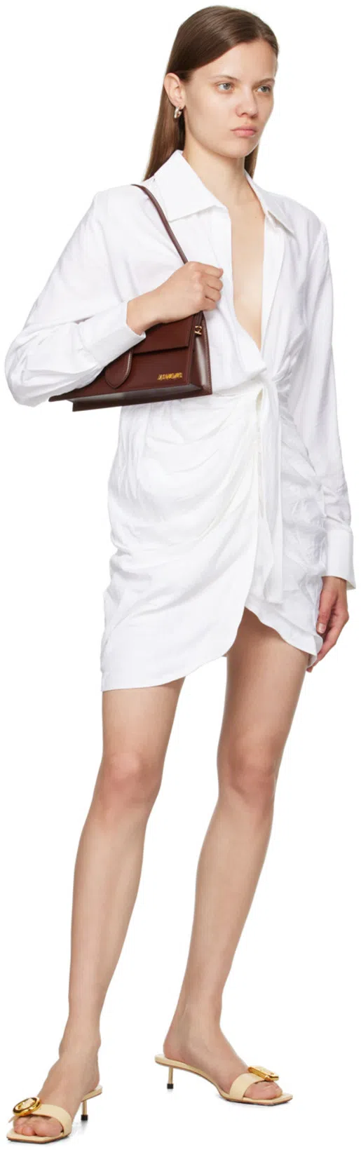 JACQUEMUS La Robe Bahia Mini Dress In White
