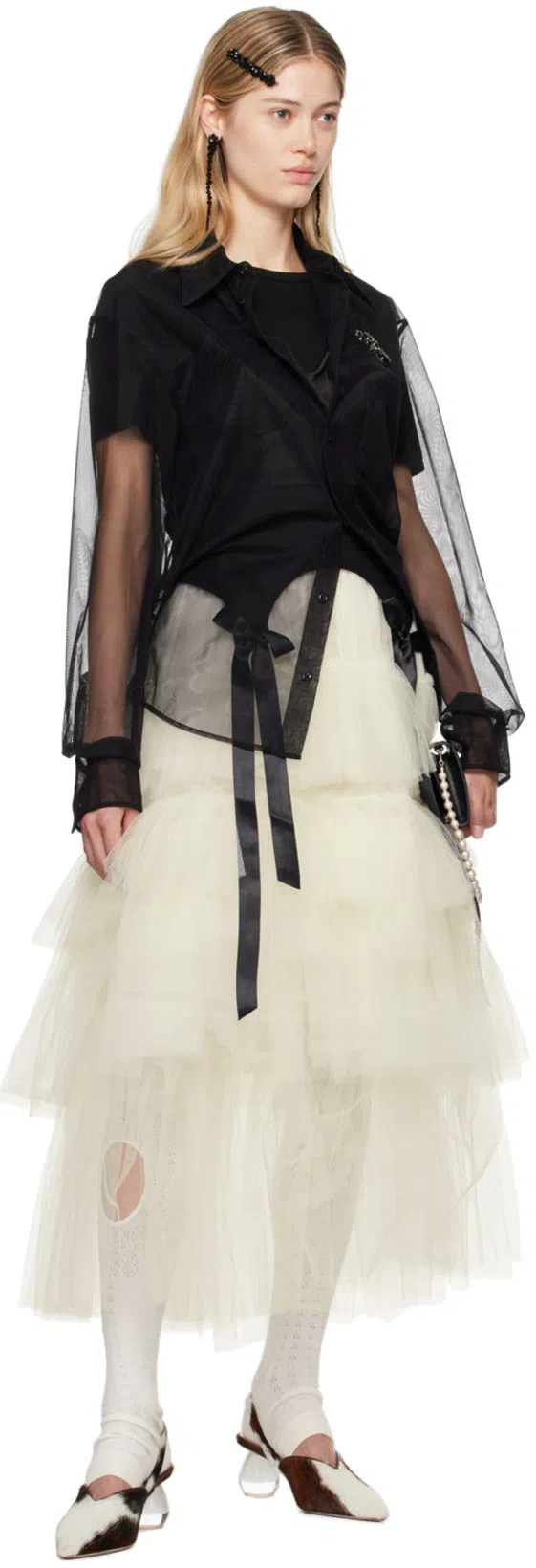 JEAN PAUL GAULTIER Conical Corset Cropped Top In Black