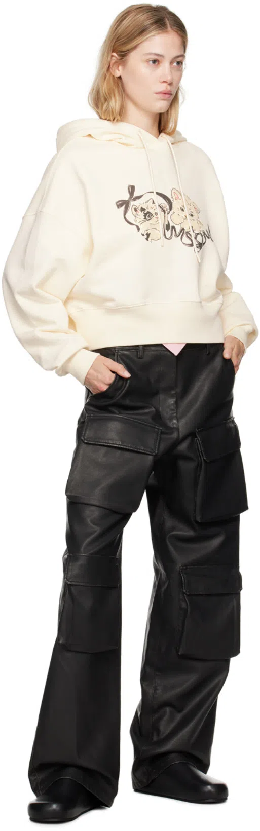 MSGM Regular Fit Cargo Pants For Women In Black