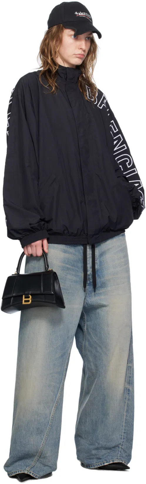 BALENCIAGA Brushed Leather Cagole Boots With Studs And Zips 10cm In Black