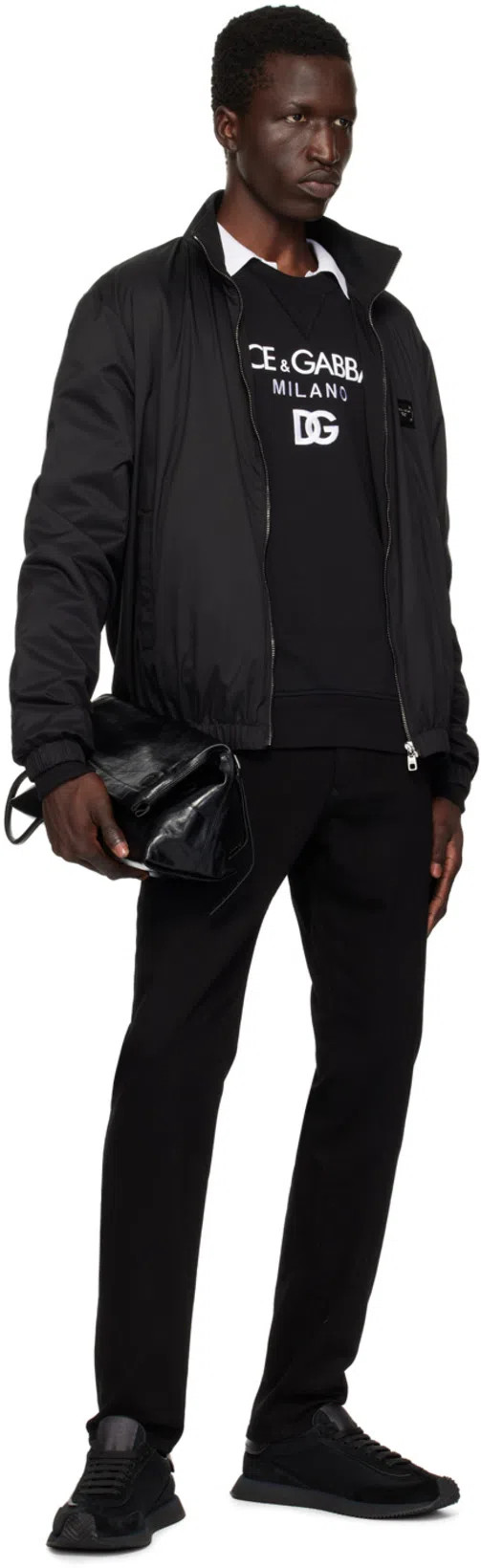 DOLCE & GABBANA Runner Panelled Shell Sneakers In Black