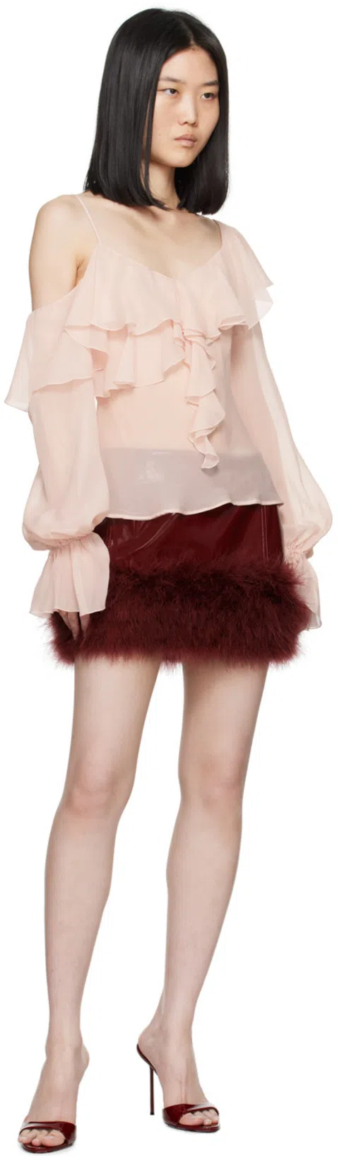 PARIS TEXAS Brown Lidia Mules In Animal Print