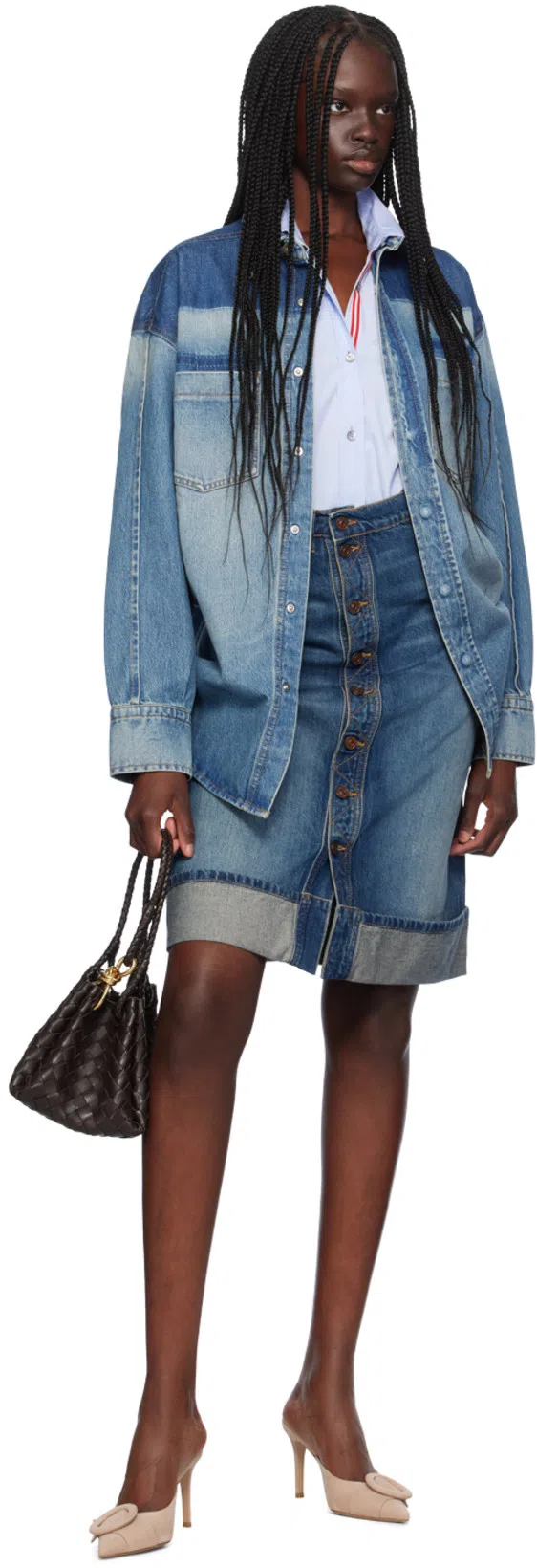 BOTTEGA VENETA Small Parachute Leather Bag In Fondant