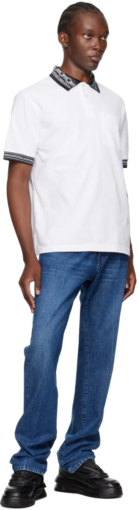 VERSACE Medusa Biggie Relaxed Straight Leg Jeans In Blue